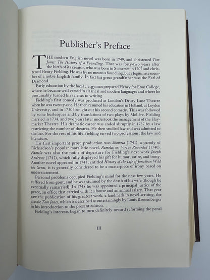 The History of Tom Jones. A foundling. By Henry Fielding (Collector's Edition).