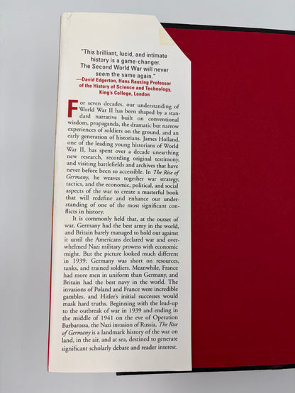 Inside front dust jacket with information from 'The Rise of Germany 1939-1941  The war in the West'. 