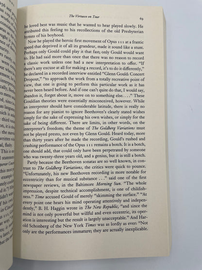 Random page 69 from 'Glenn Gould: A Life and Variations' by Otto Friedrich.