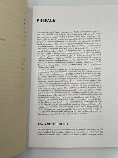 Preface page of ‘How Humans Evolved’ by Robert Boyd & Joan B. Silk.