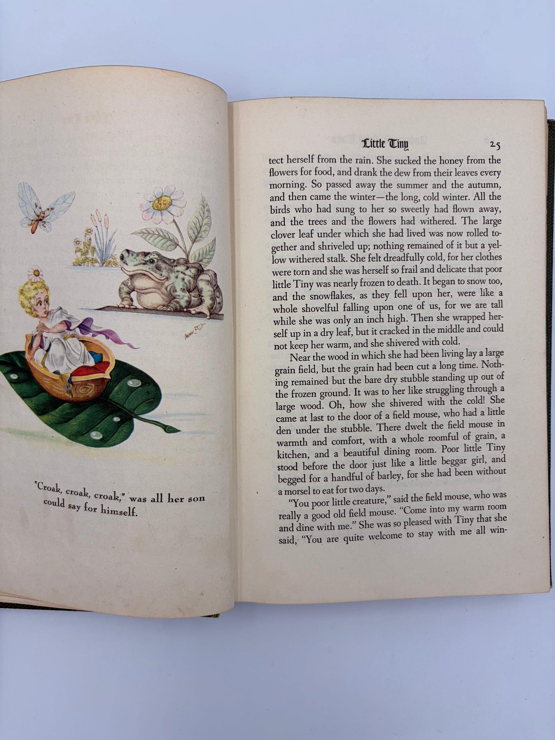 Illustration plus page 25 from the book ‘Andersen's Fairy Tales’ By Hans Christian Andersen.