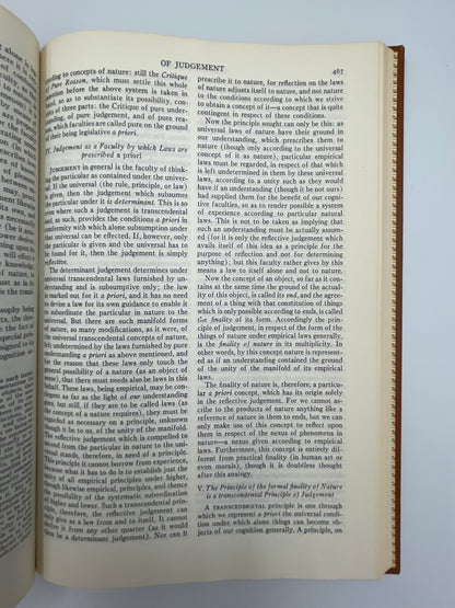 Page 467 from "Kant" (Britannica: Great Books of the Western World) The Critique of Pure Reason. The Critique of Practical Reason And Other Ethical Treatises. The Critique of Judgement.