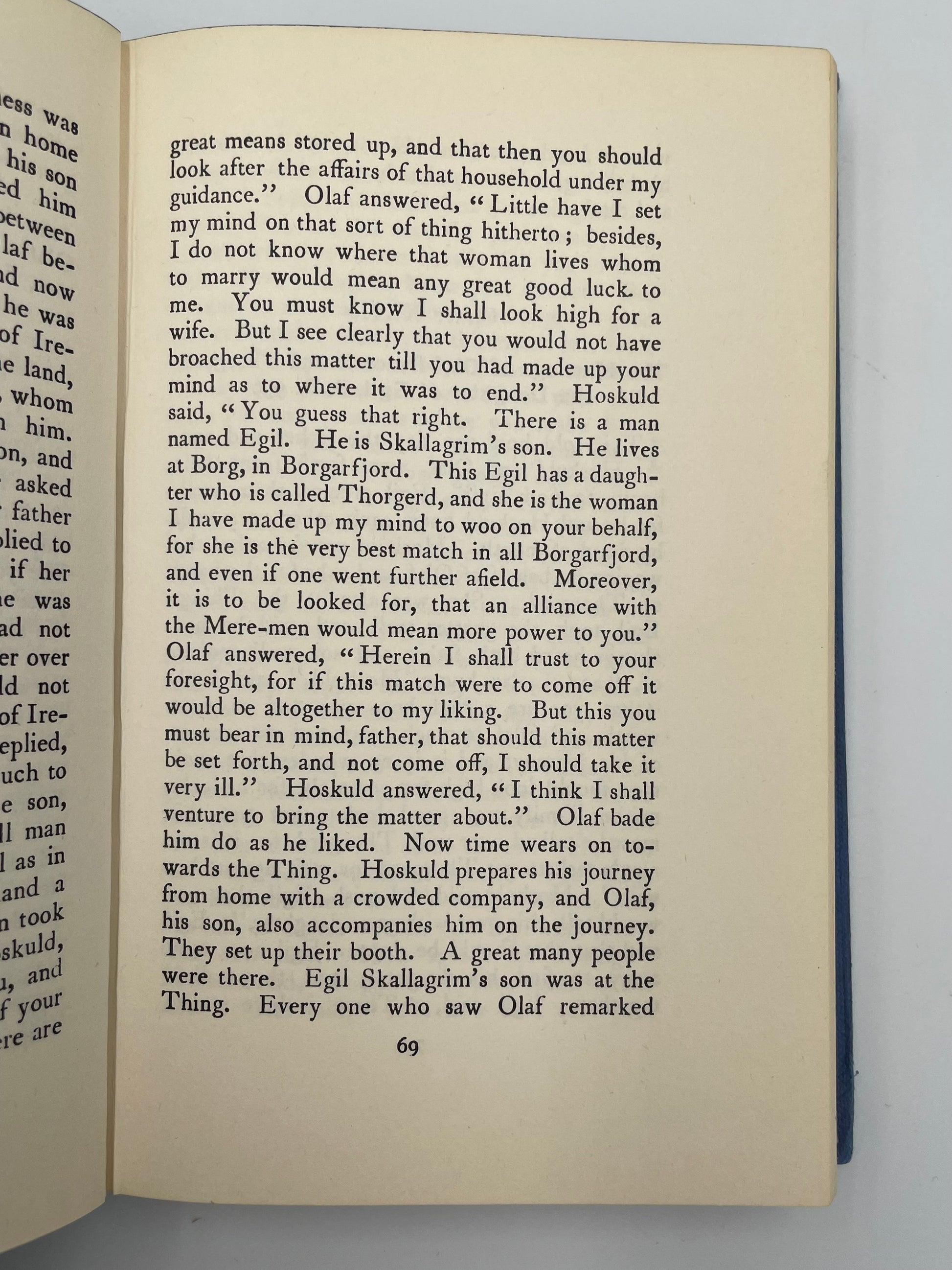 Random page 69 from ‘The Laxdale Saga‘.