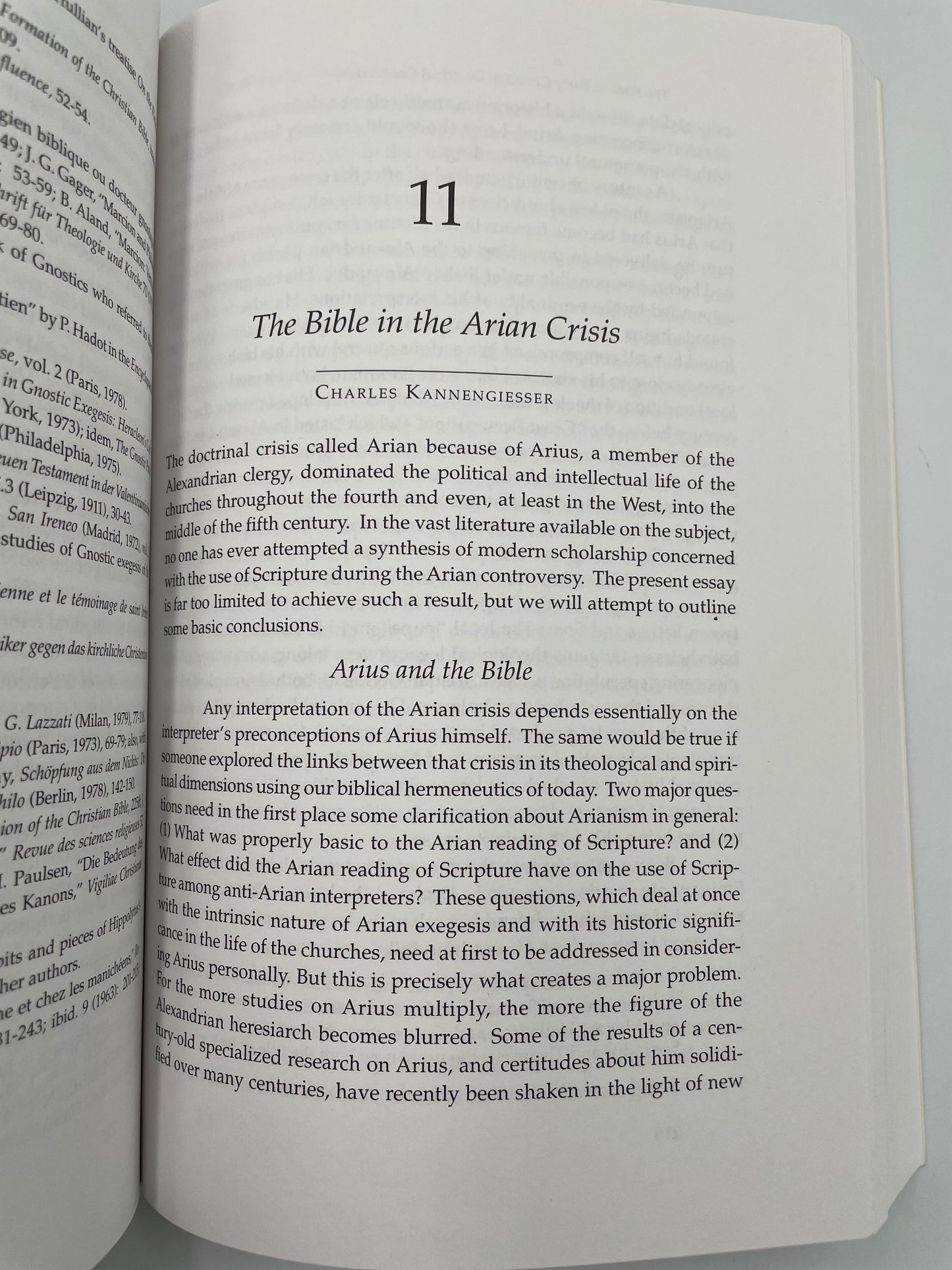 Chapter in the Arian Crisis from 'The Bible in Greek Christian Antiquity' 