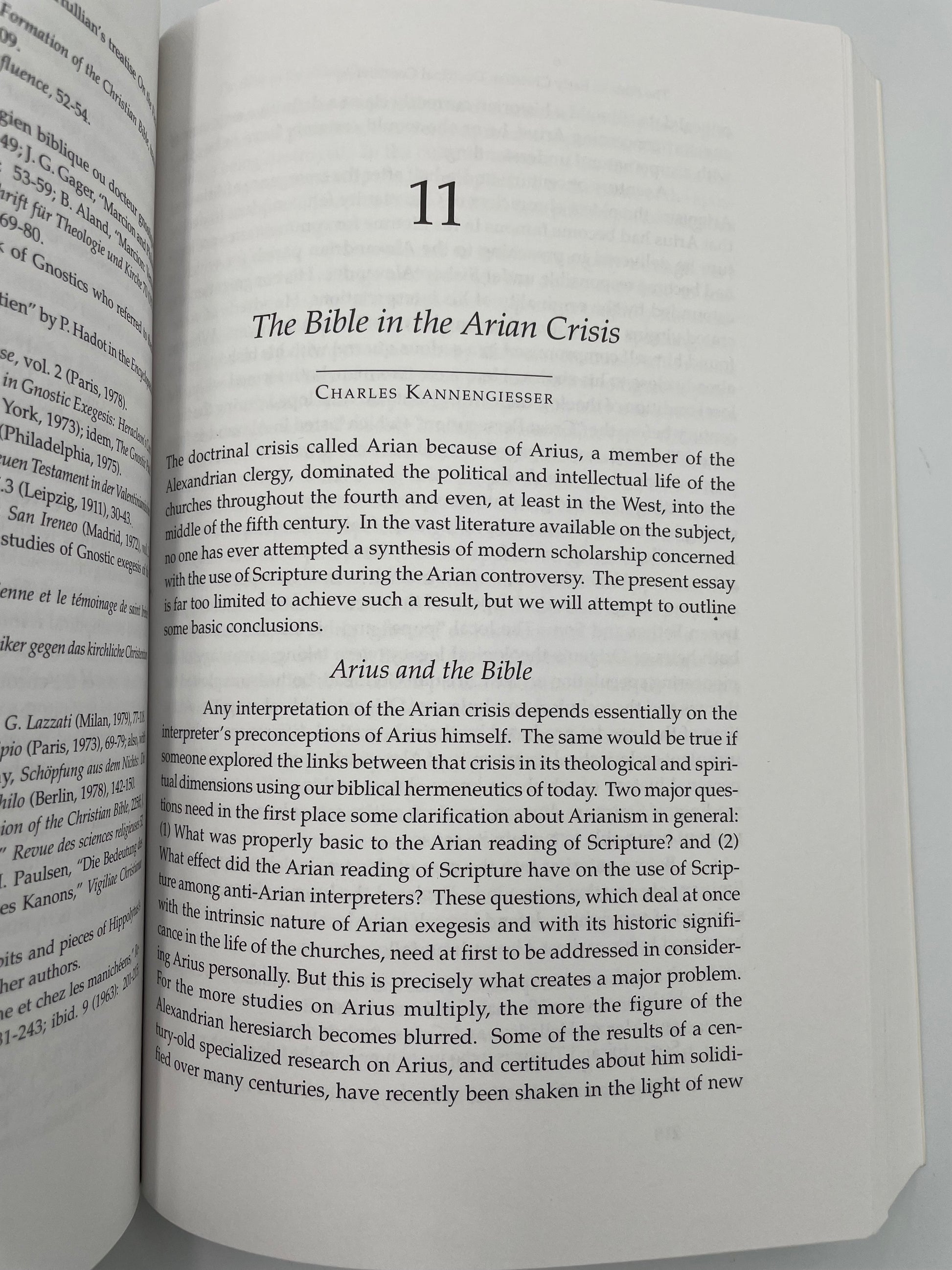 Chapter in the Arian Crisis from 'The Bible in Greek Christian Antiquity' 