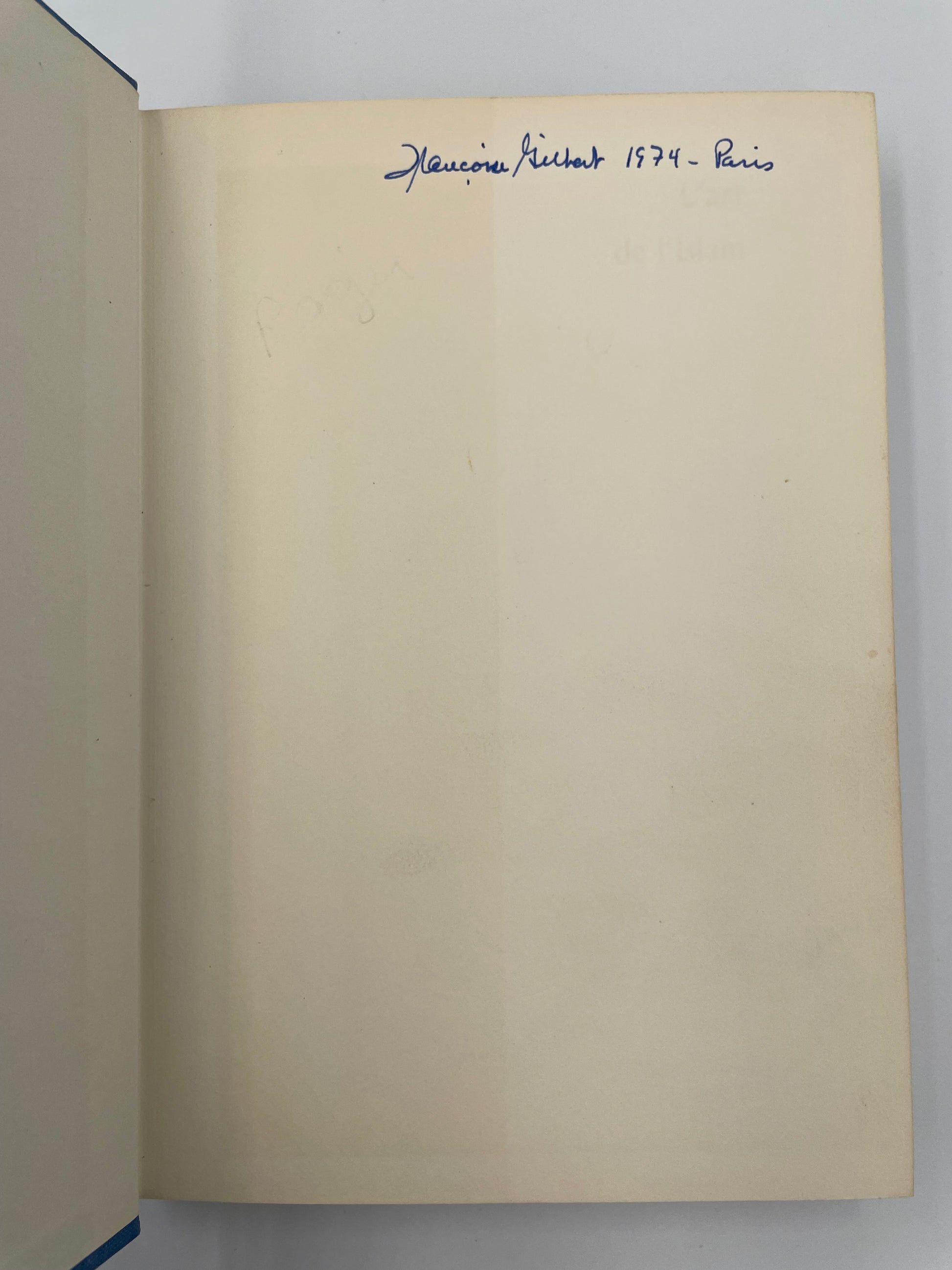 Inside page with owner signature from 1974.