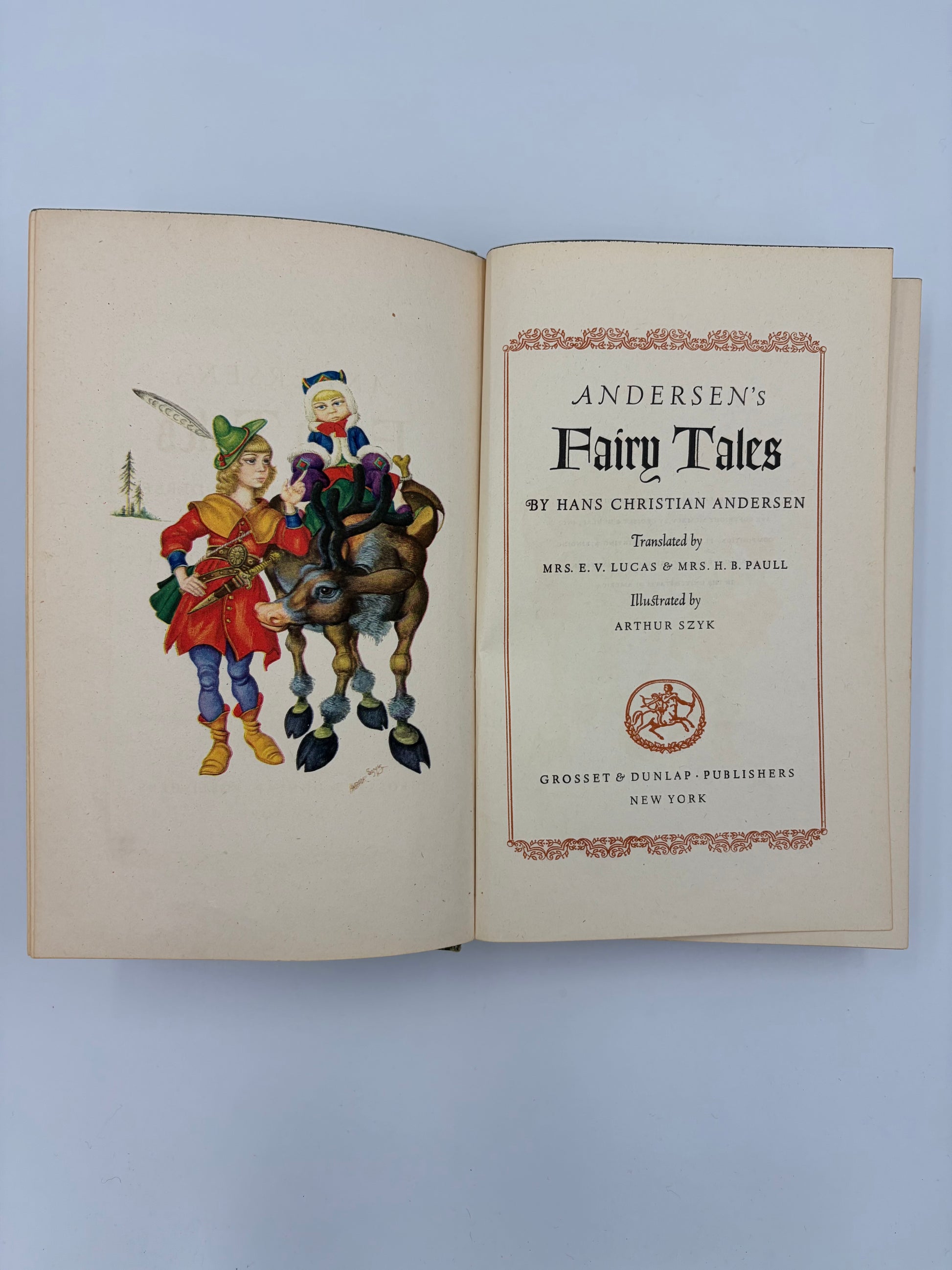 Title page and illustration from ‘Andersen's Fairy Tales’ By Hans Christian Andersen.