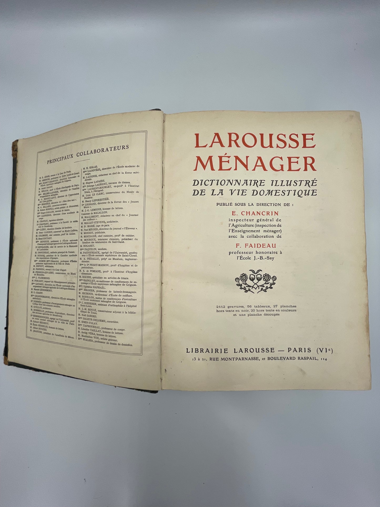 Larousse Ménager Illustré: Dictionnaire Illustré de la Vie Domestique (1926 Edition)
