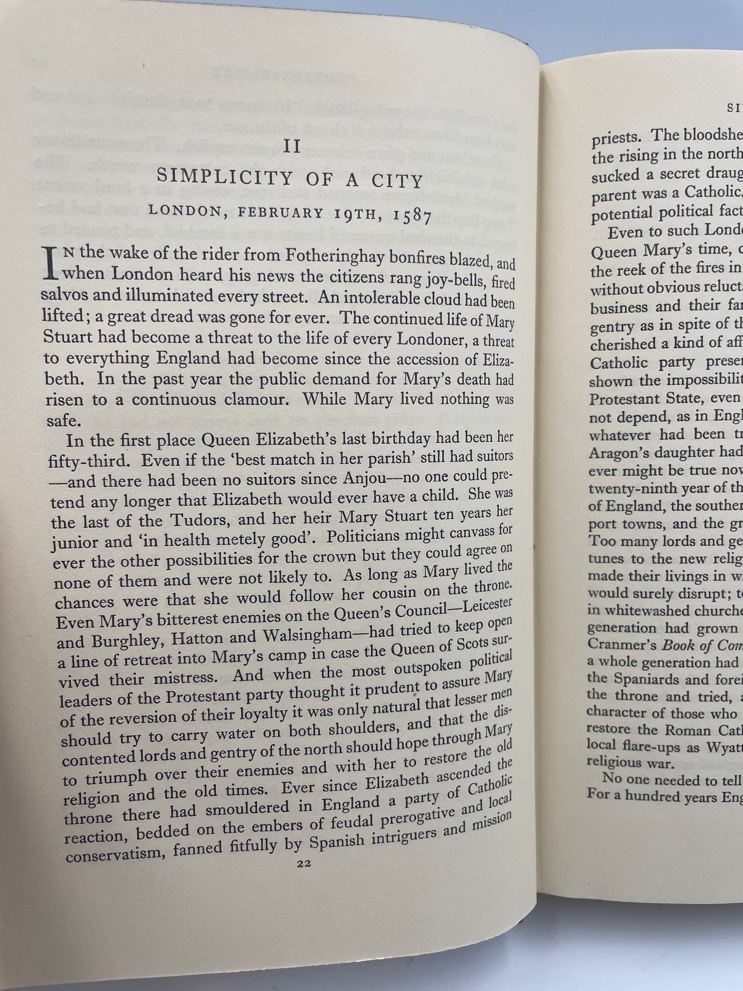 Random page 22 from n The Defeat of the Spanish Armada’ by Garrett Mattingly.