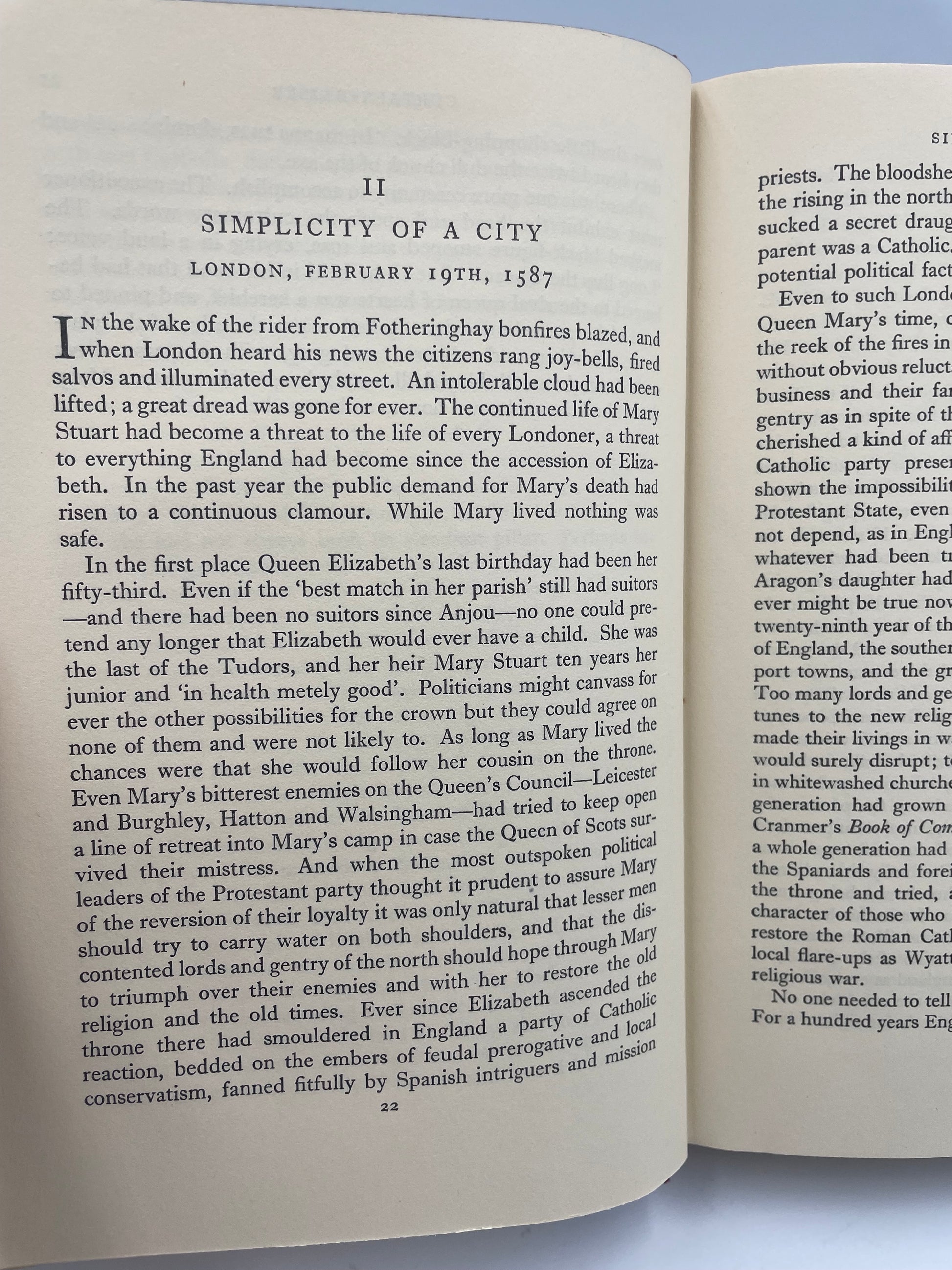 Random page 22 from n The Defeat of the Spanish Armada’ by Garrett Mattingly.