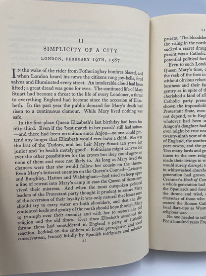 Random page 22 from n The Defeat of the Spanish Armada’ by Garrett Mattingly.