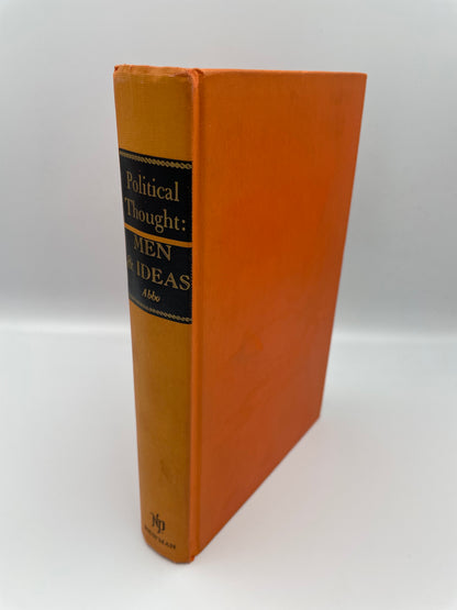  Book Cover and spine of "Political Thought: Men & Ideas" by John A. Abbo (The Newman Press 1960)