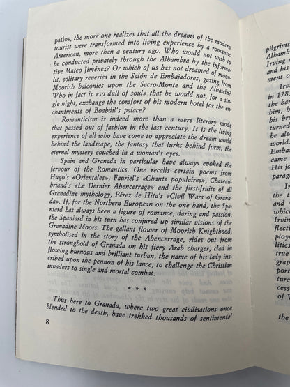 Second page of the introduction from 'Tales of the Alhambra' by Washington Irving.