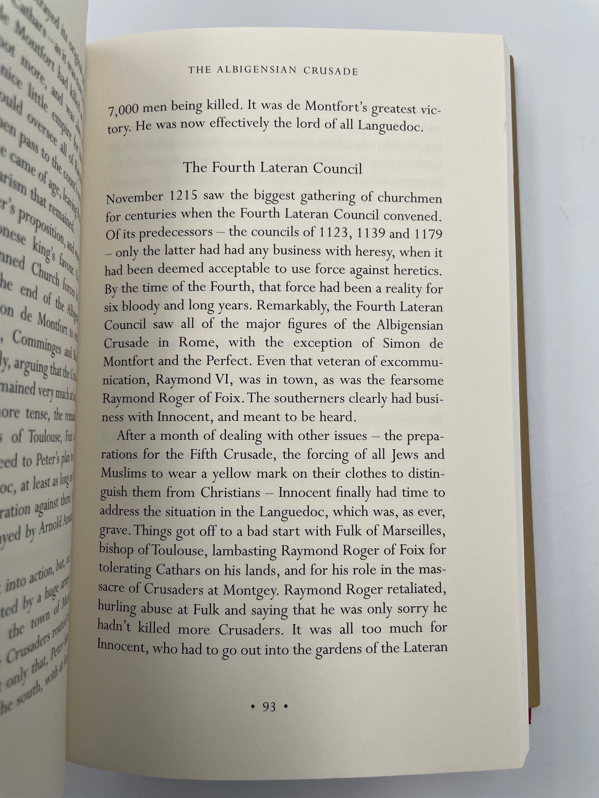 Page on the Fourth Lateran Council from 'The Cathars: The Most Successful Heresy of the Middle Ages' by Sean Martin.