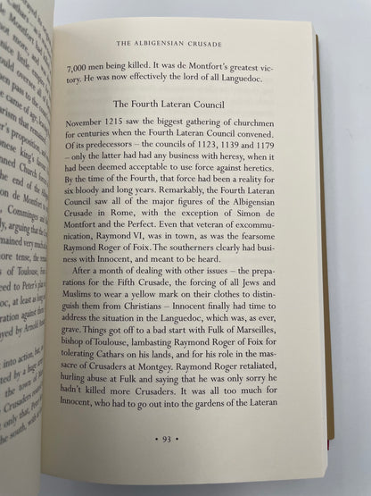 Page on the Fourth Lateran Council from 'The Cathars: The Most Successful Heresy of the Middle Ages' by Sean Martin.