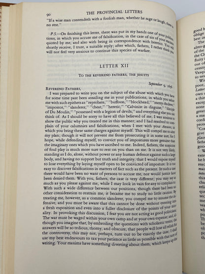 Pascal (Britannica: Great Books of the Western World) Provincial Letters. Pensées. Scientific Treatises.