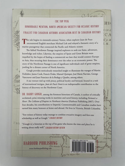 Back book cover of ‘Juan de Fuca's Strait’ by Barry Gough