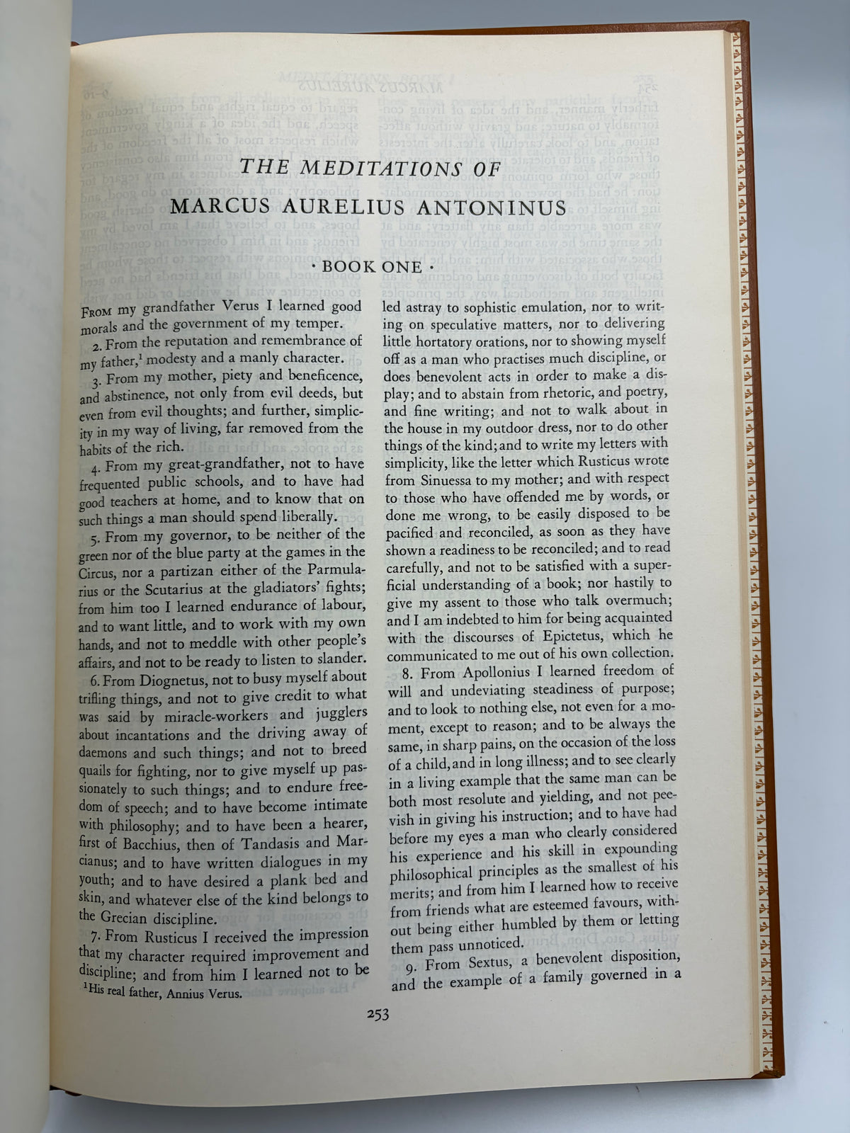 Page 25 titled 'The Meditations of Marcus Aurelius Antoninus" from the book 'Lucretius, Epictetus and Marcus Aurelius'.