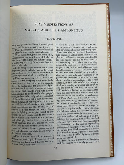 Page 25 titled 'The Meditations of Marcus Aurelius Antoninus" from the book 'Lucretius, Epictetus and Marcus Aurelius'.