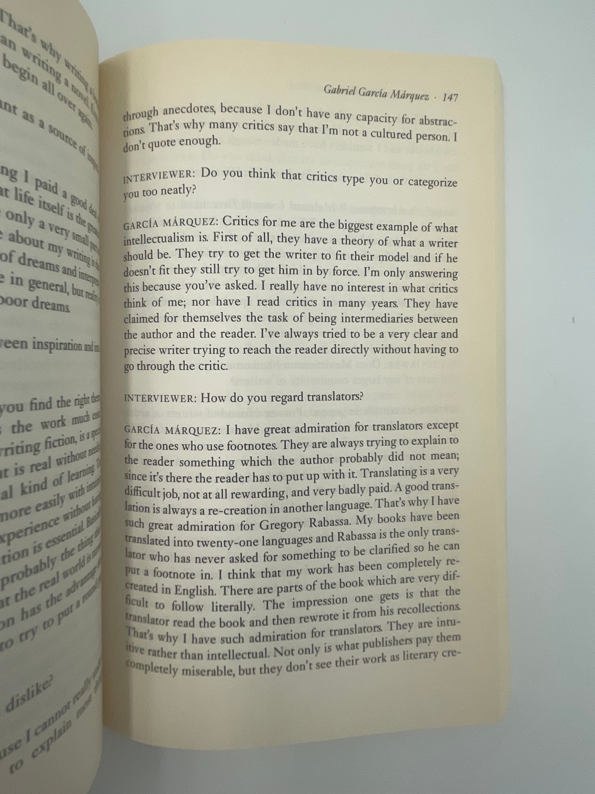 Random page 147 from ‘Latin American Writers at Work: The Paris Review’