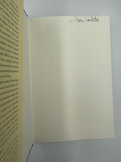 Inside cover page with signature of ‘Sophia Tolstoy. A Biography’ by A. Popoff 