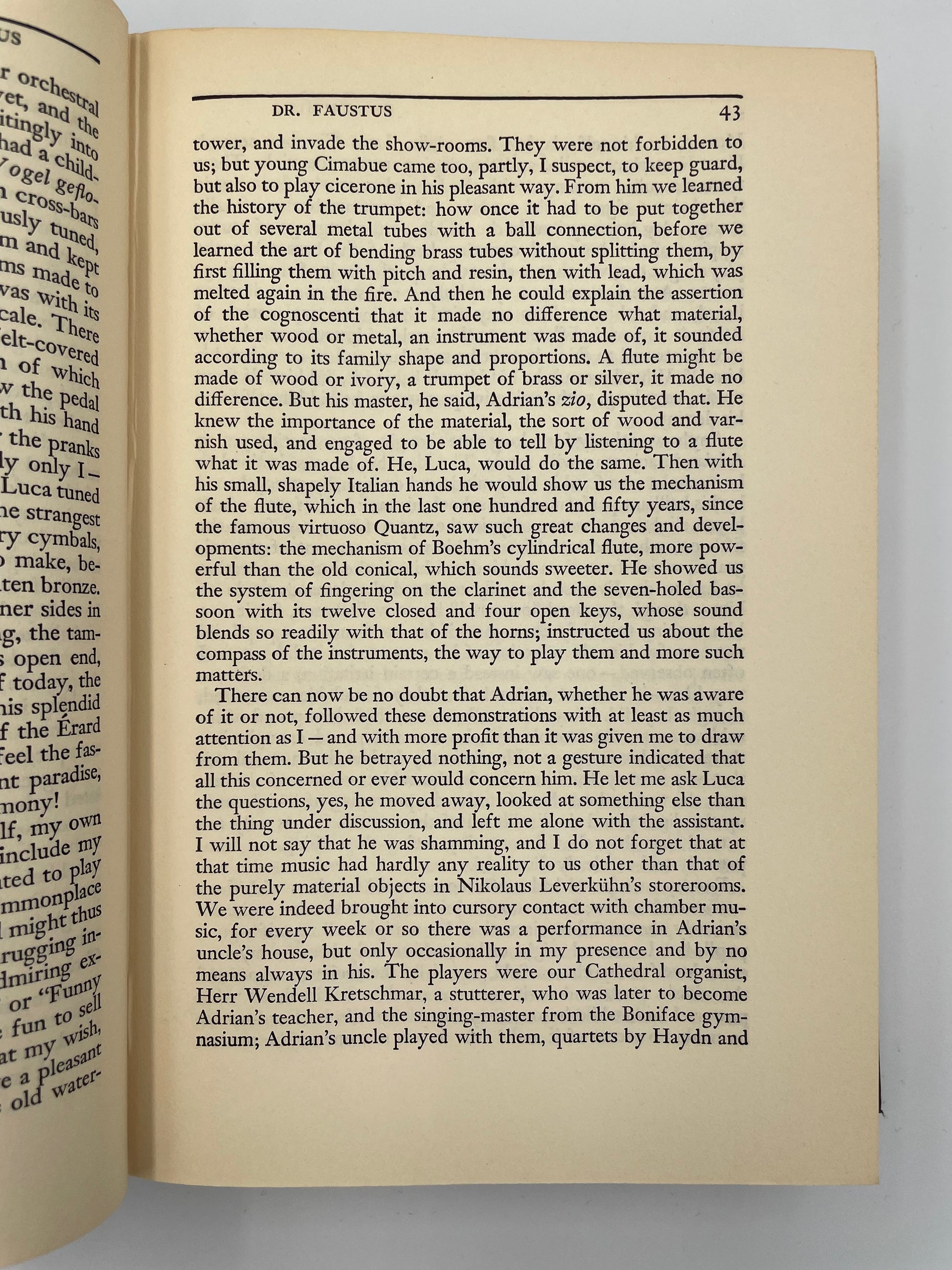 Page 43 from 'Doctor Faustus' by Thomas Mann.
