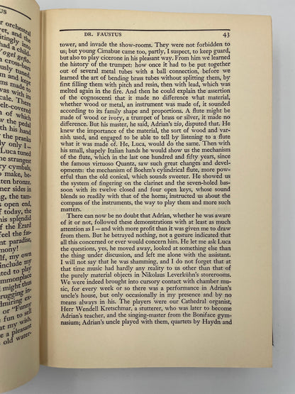 Page 43 from 'Doctor Faustus' by Thomas Mann.
