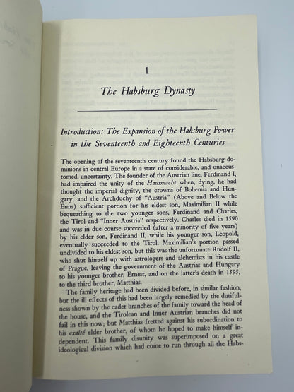 Chapter 1 page of "The Habsburg and Hohenzollern Dynasties in the Seventeenth and Eighteenth Centuries" 