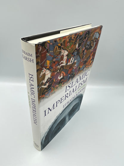 Book cover and spine view with book acket of "Islamic Imperialism: A History".