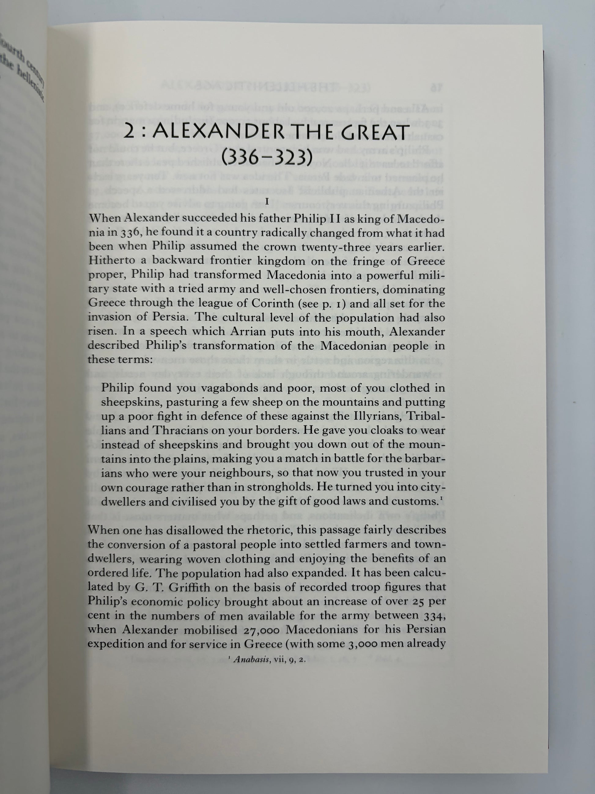 Page titled 'Alexander the Great' from The Folio History of Ancient Greece: The Hellenistic Age.