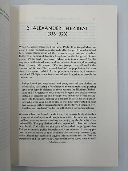 Page titled 'Alexander the Great' from The Folio History of Ancient Greece: The Hellenistic Age.