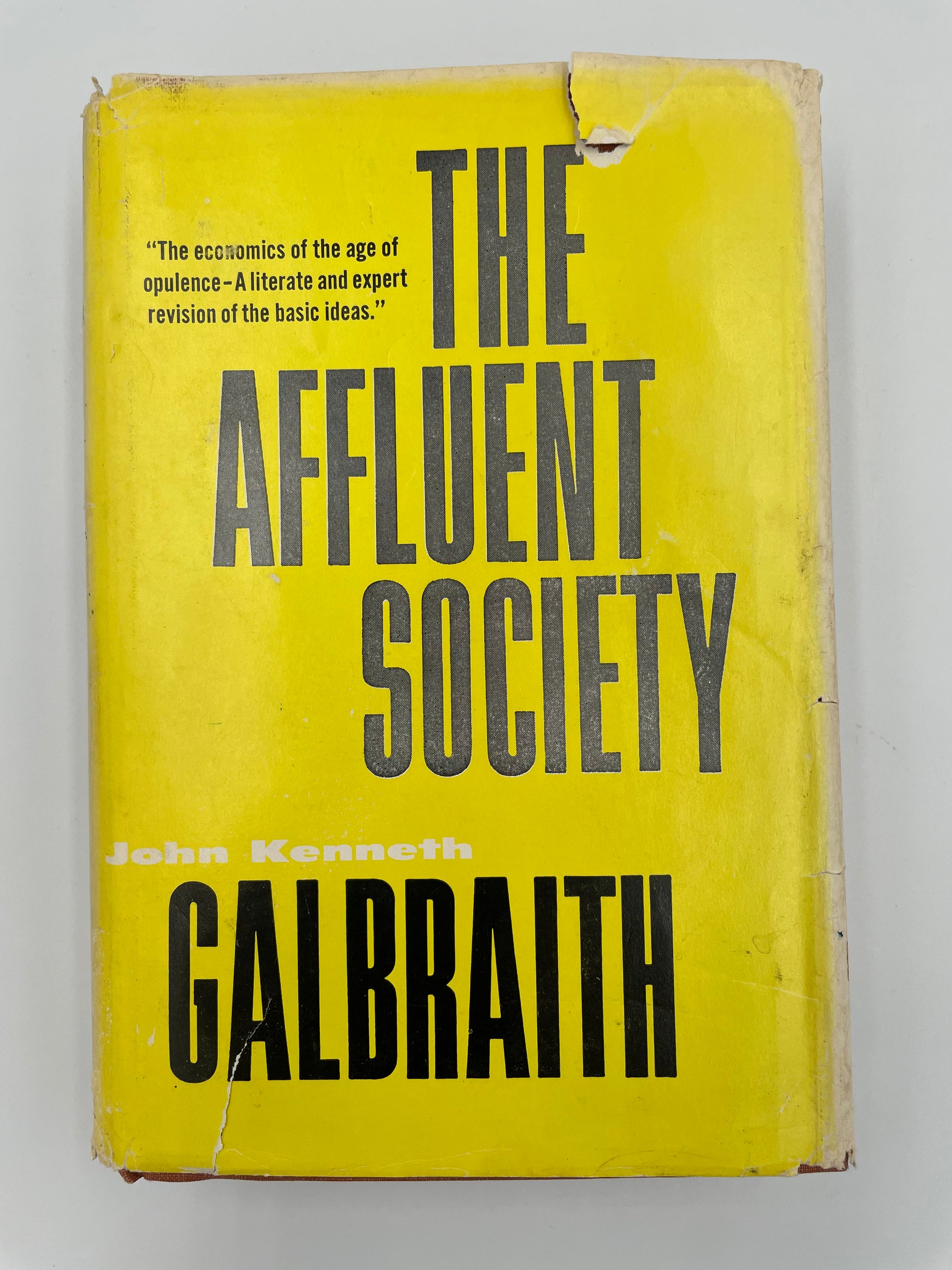 Vintage book cover of ‘The Affluent Society’ by John Kenneth Galbraith