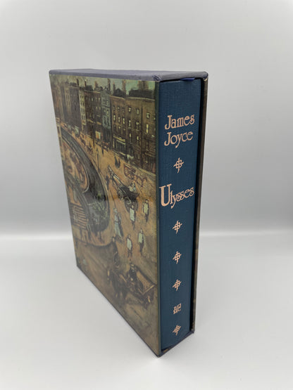 Book slipcase view of "Ulysses" by James Joyce