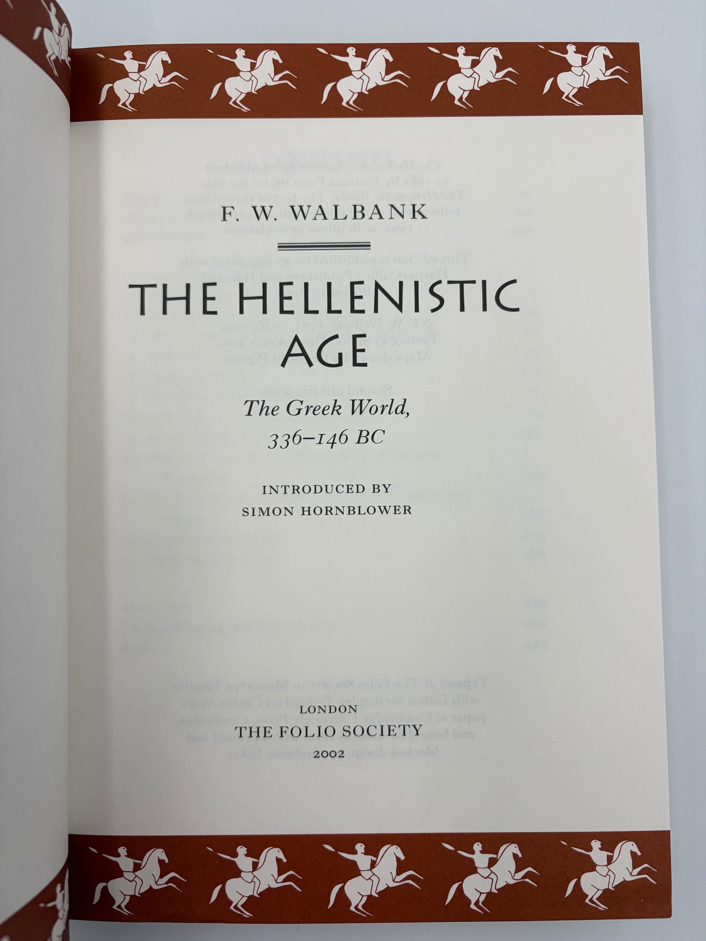 Title page 'The Hellenistic Age' from The Folio History of Ancient Greece: The Hellenistic Age.