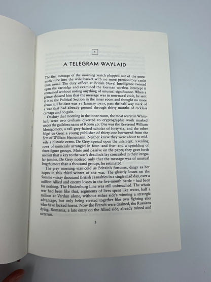 First page from "The Zimmermann Telegram" by Barbara Tuchman 