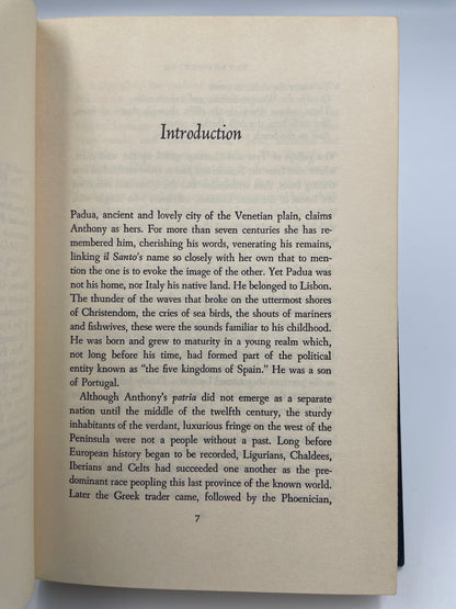Introduction page from ‘St. Anthony and his Times’ by Mary Purcell