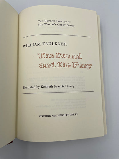 Title page of "The Sound and the Fury" by William Faulkner 