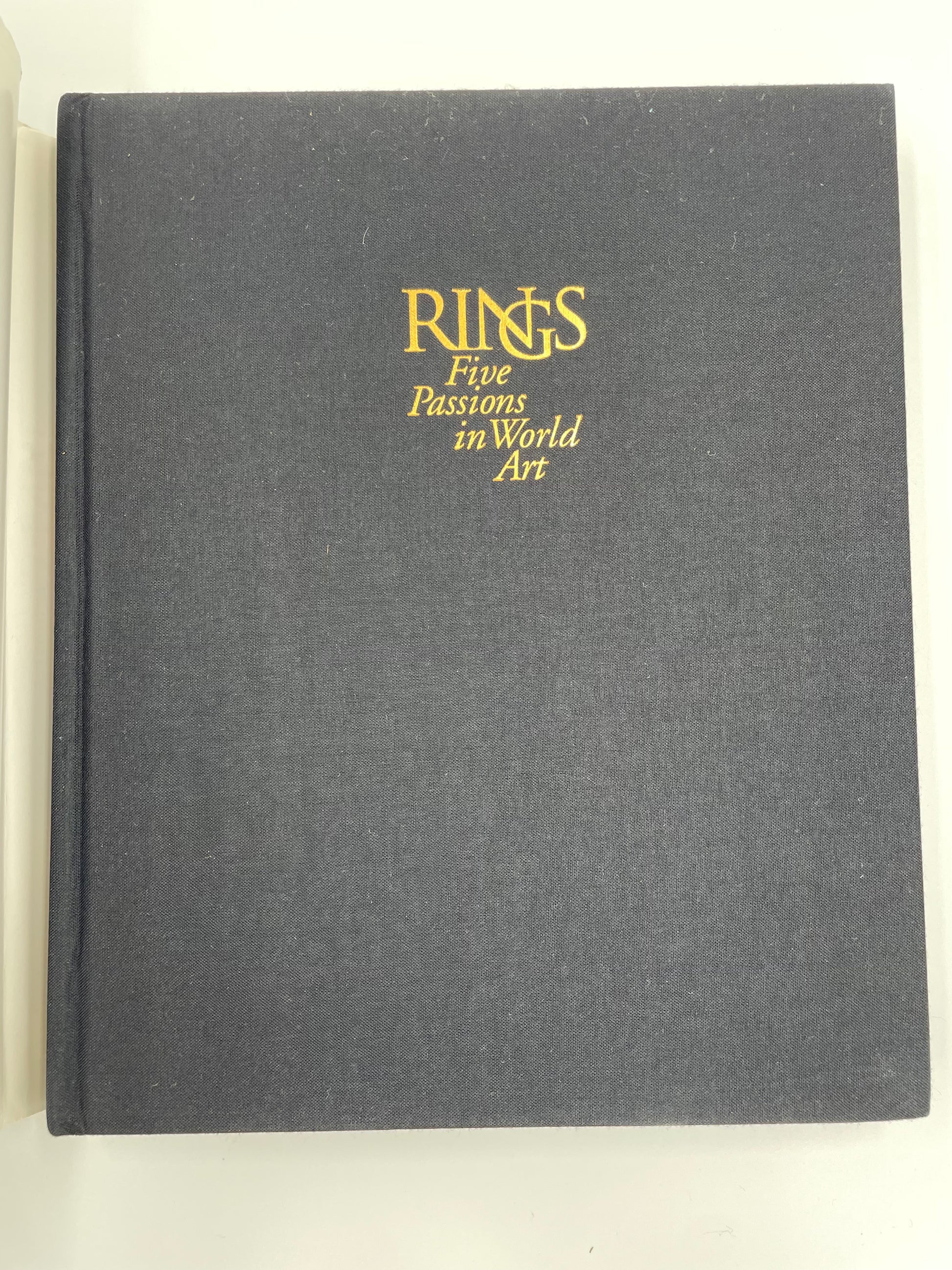 Cloth book cover without dust jacket from Rings: Five Passions in World Art