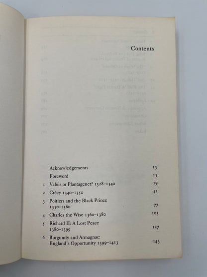 Contents table 1 from ‘A Brief History of The Hundred Years War’ by Desmond Seward