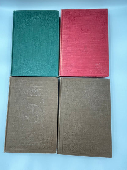 4 cloth bound book covers from "The Great Events by Famous Historians" 1905 Edition (Volumes 1 to 18)
 