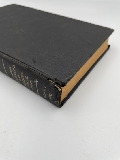Used spine (head) of 'How to Win Friends and Influence People'  by Dale Carnegie, 1st Edition