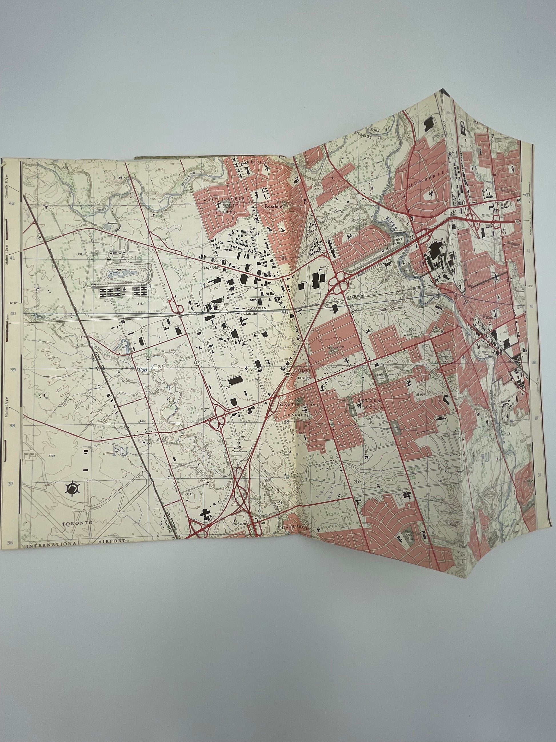 Open topographical map from “Every Square Inch by L.M. Sebert.