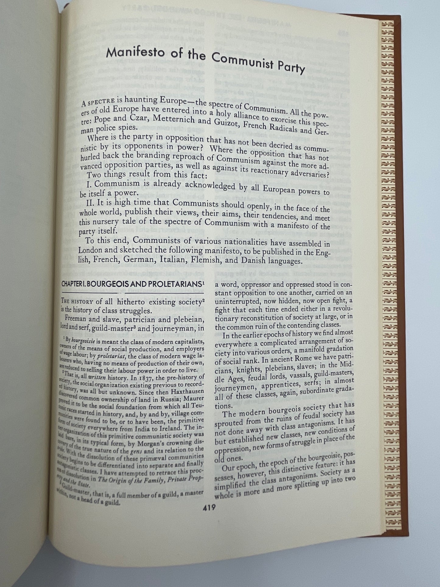 Marx (Britannica: Great Books of the Western World) Capital (Ed. F.Engels). Manifesto of The Communist Party by Marx and Engles.