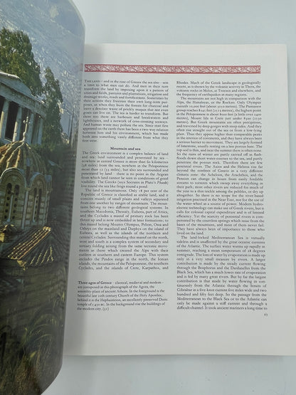 Inside page from "The Greek World: Classical, Byzantine, and Modern".