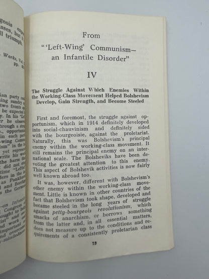Page 78 from "The Great Legacy of Maxism Leninism. On Petty Bourgeois Revolutionarism". By Leni