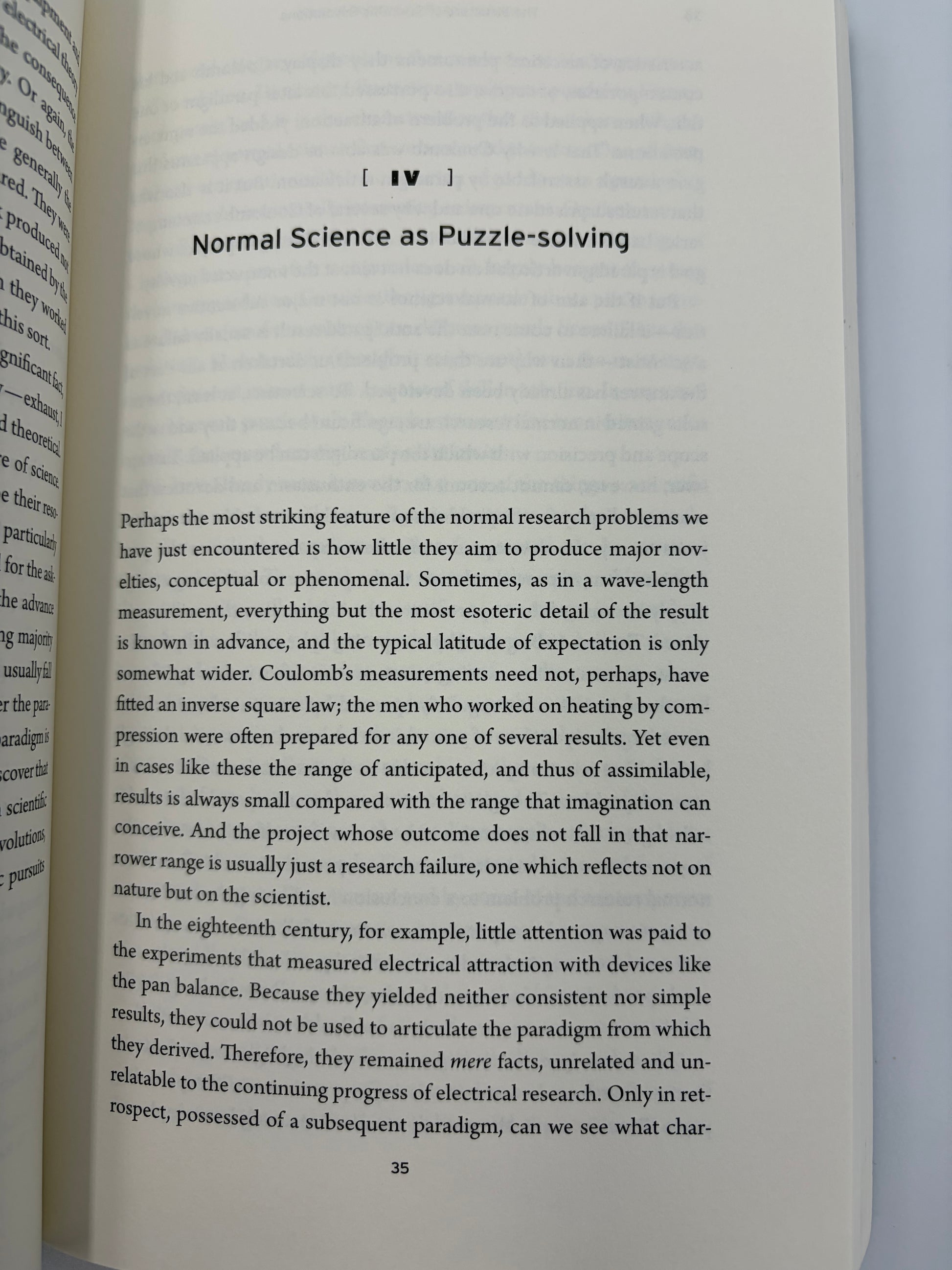 Chapter 4 titled 'Normal Science as Puzzle-solving' from the book, 'The Structure of Scientific Revolutions' by Thomas S. Kuhn.
