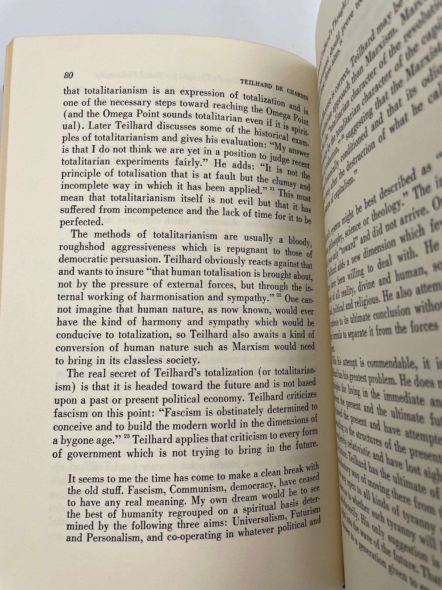 Page 80 from book 'Teilhard de Chardin'.