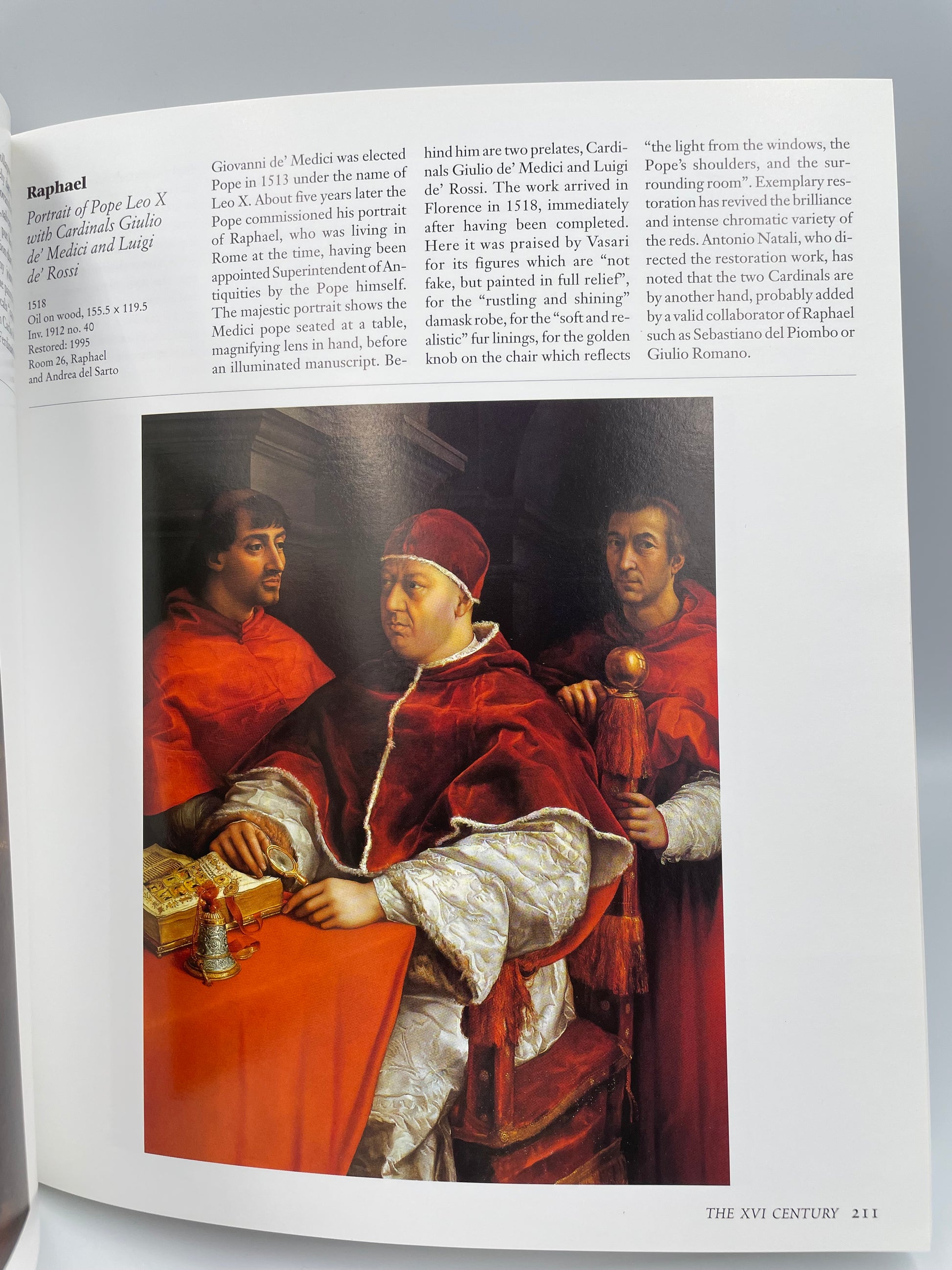 Painting by Raphael of Pope Leo X from Uffizi Gallery Art History Collections by Gloria Fossi