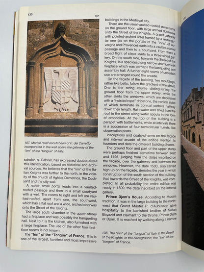 Page 130 with photos  from "The Knights of Rhodes. The palace and the City" by Ellias Kollias