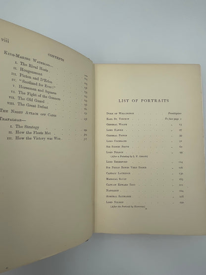 Contents and list of illustration pages from ‘Deeds That Won The Empire’ by W.H.Fitchett